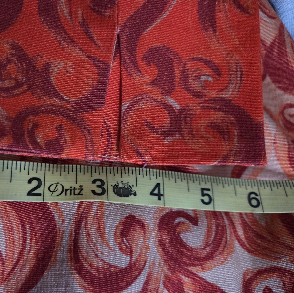 True Royal Ombre Brocade Pants Red Orange Flame Print Pants - Picture 7 of 13